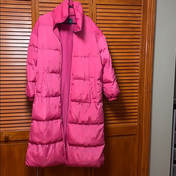 Wild Fable Hot Pink Long Puffer Zara 